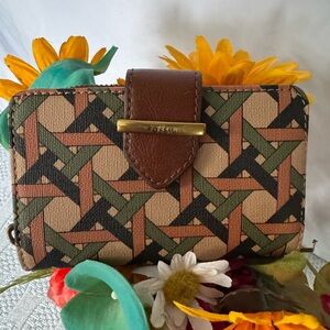 Fossil NWOT dual sided leather wallet